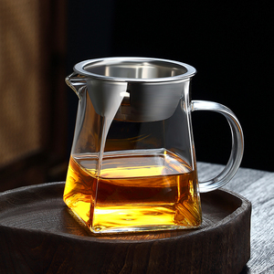 加厚耐热公道杯玻璃透明泡茶过滤功夫茶具配件茶海分茶器茶漏套装