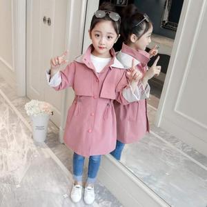 女童春装2024新款外套洋气中大童公主风衣春秋季5韩版10岁潮女孩.