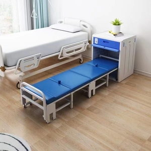 多功能医院共享陪护床折叠床柜一体医疗机构疗养院适用拼接床头柜