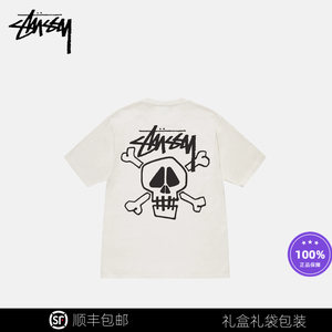 【潮牌正品】STUSSY斯图西亡灵节骷髅logo短袖T恤男女同款夏季