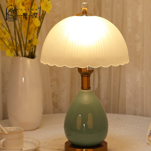 YESEHO瑞士欧式陶瓷卧室床头灯2024新款夜灯轻奢复古美式氛围台灯