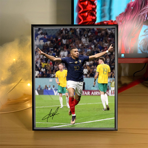 世界杯法国队姆巴佩签名海报相框摆件足球礼品装饰画挂画周边手办