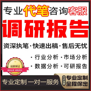 调研报告代写调研报告代笔立项目行业市场可行性研究银行授信数据