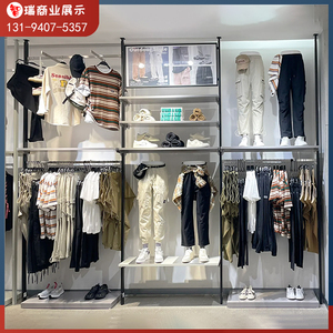 休闲服装店展示架商场店铺装修男女陈列货架道具中岛多层上墙组合