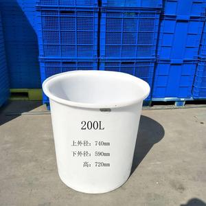 加厚200L升塑料牛筋圆桶腌制酿酒化工塑胶大口水桶打药桶厂家直销