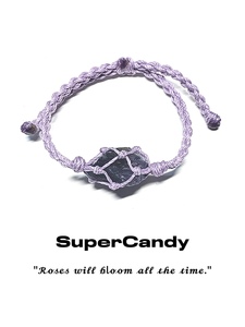 紫水晶   SuperCandy原创设计手工制作macrame编绳小众手链幸福感