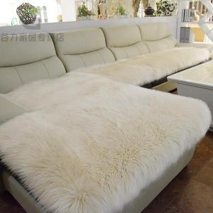 长毛绒沙发垫定做欧式真皮防滑仿羊毛沙发坐垫冬季加厚飘窗垫地毯