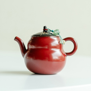 观策器隐纯手绘描金茶艺茶壶家用陶瓷泡茶壶茶杯带球孔过滤泡茶器