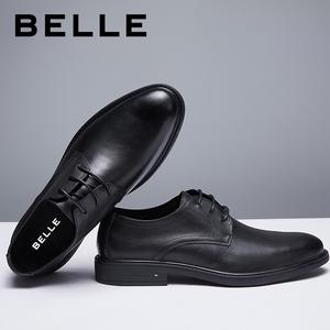Belle/百丽男鞋2024春季真皮商务正装透气休闲德比英伦软底男皮鞋