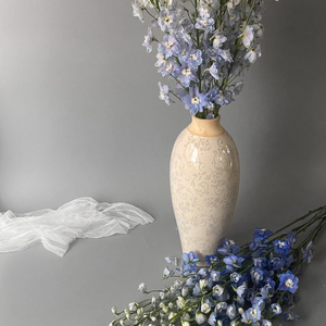 JFHOME陶瓷花瓶摆件外贸出口现代中式淡紫色青花纹家居台面花瓶