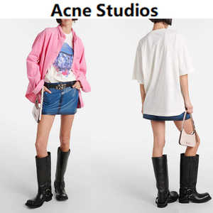 代购 Acne Studios春夏新款纯棉帽子泰迪小熊印花短袖T恤男女同款