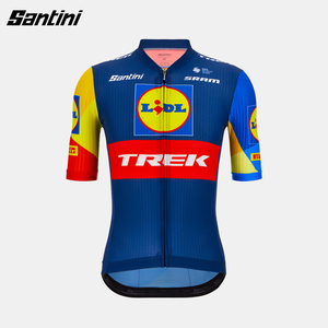 SANTINI 桑蒂尼 Lidl-Trek男款夏季崔克车队版短袖竞技短袖骑行服