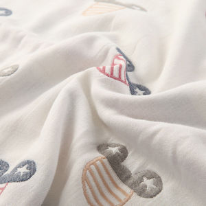 迷人居六层纱布毛巾被纯棉婴儿被子单人双人午睡小毯子夏季儿童空
