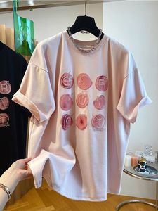 加肥大码300斤韩版刺绣纯棉短袖t恤男女夏季潮流独特别致半袖上衣