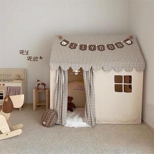 韩国INS儿童帐篷室内游戏屋男女孩家用玩具屋小房子城堡分床神器