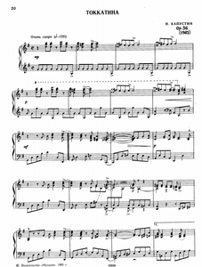 卡普斯汀 作品36 托卡塔 钢琴谱 NikolaiKapustin Op36