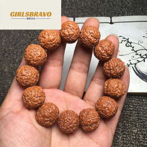 GIRLSBRAVO龙鳞纹金刚菩提手串一代爆肉红皮大金刚16-20约17mm