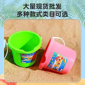 桶手提桶加厚儿童沙滩玩具桶钓鱼捞鱼小桶戏水玩沙子玩具塑料小水