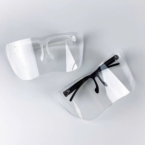 蝴蝶面罩黑镜框透明防护眼镜面罩护目眼罩防飞沙防飞溅现货包邮