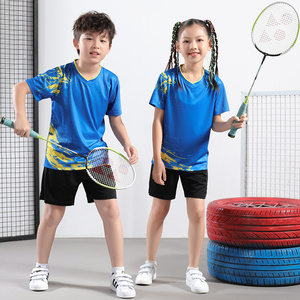 李宁儿童羽毛球训练服男童羽毛球服女童乒乓球衣速干运动服青少年