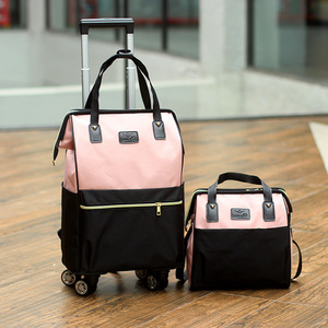 超轻拉杆背包便携大容量旅行袋可背可拉万向轮出差短途登机行李包
