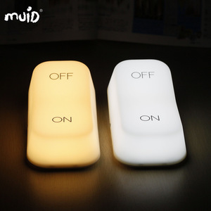 MUID重力感应开关灯按钮式氛围小夜灯 带电源智能LED节能灯塑料
