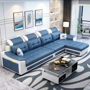 布艺沙发小户型经济型整装简约现代风格出租房可拆洗组合家具套装