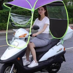 电动车雨棚车棚夏季新款2020电瓶摩托遮阳伞电车蓬小型挡风防晒罩