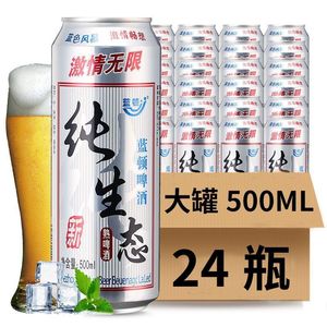 山东青岛青邑纯生风味啤酒500ml*12/24罐啤酒粮食酿造啤酒