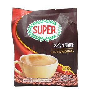 马来西亚SUPERCOFFEE超级3合1原味低脂咖啡即溶咖啡720克 40小包