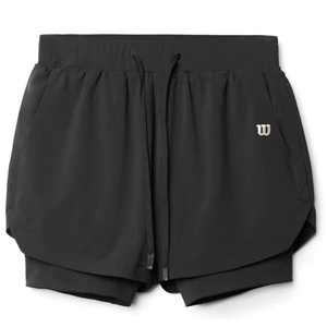 Wilson/威尔胜夏季男子网球运动双层短裤宽松休闲户外透气五分裤