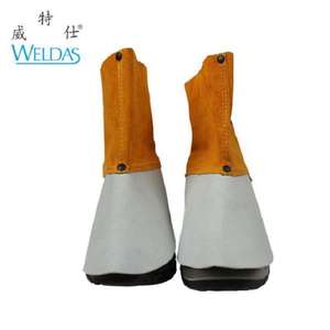 威特仕44-2106牛皮电焊防护脚盖焊接耐高温鞋套焊工作业防火护腿