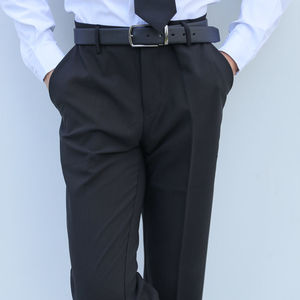 春季商务休闲西装长裤子男士宽松直筒成熟西裤烫痕小脚垂感工作裤