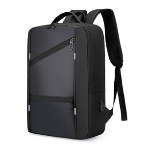 红谷双肩包男女商务多用途usb电脑包休闲大容量背包户外旅行包包