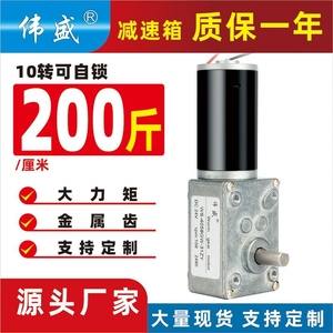 涡轮蜗杆减速电机自锁12V24V微型直流电机4058GW直流减速电机小型