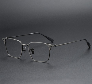 日系复古纯钛眼镜架front同款81004时尚方形全框可配防蓝光眼镜框