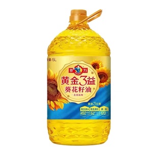 多力黄金3益压榨葵花籽油5L 食用油新老包装随机发货