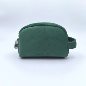 lamer海蓝之谜绿色丝绒小化妆包随身手提包收纳包首饰包