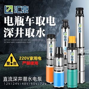 德国进口直流深井泵1寸2寸高扬程24v48v60v72v通用电动车潜水泵电