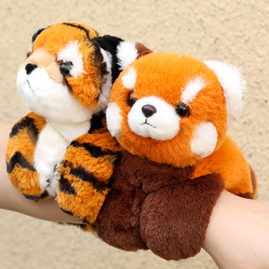 小熊猫啪啪圈玩偶小浣熊手环毛绒玩具猴子公仔送儿童孩子生日礼物