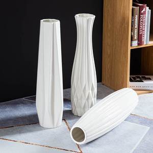 70cm高陶瓷落地花瓶玄关大号简约可装水60cm高白色花瓶富贵竹花瓶