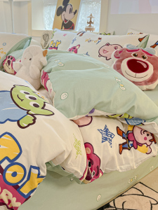 多喜爱迪士尼卡通床上四件套全棉纯棉儿童床品被套学生宿舍床单人