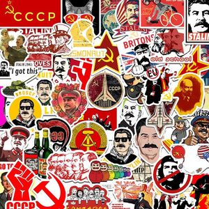 100张CCCP斯大林苏联二战涂鸦贴纸创意个性装饰贴防水自粘不粘胶
