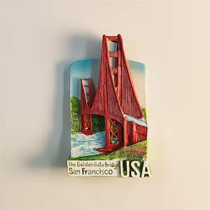 美国加利福尼亚州旧金山金门大桥旅游纪念磁贴冰箱贴家居收藏伴手