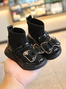江博士官方旗舰秋冬季加绒女宝宝短靴一周岁小童靴子软底婴儿小皮