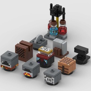 LEGO 乐高 我的世界 工作台 箱子 附魔台 唱片机 TNT 带釉陶瓦