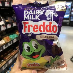 香港代购  进口吉百利Cadbury 青蛙牛奶白巧克力袋装独立12包144g