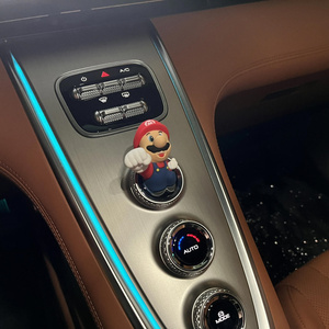 马里奥车贴汽车装饰摆件创意超级玛丽中控台显示屏3D立体装饰贴