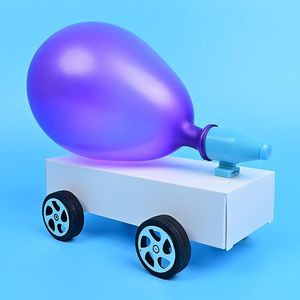 气球动力小车材料纸盒力大小嘴科学实验自制车辆小学教科版配套