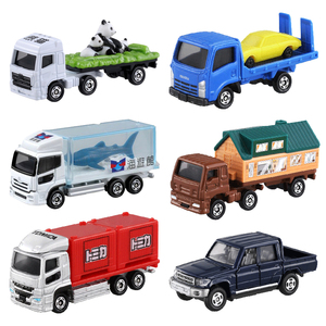 TOMY仿真合金小汽车模型儿童玩具礼物五十铃卡车动物运输车